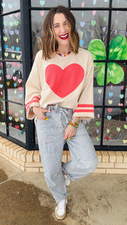 The Love Game Oversized Heart Top