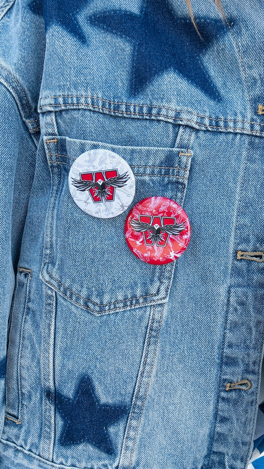 Eagle Gameday Buttons - Red or White