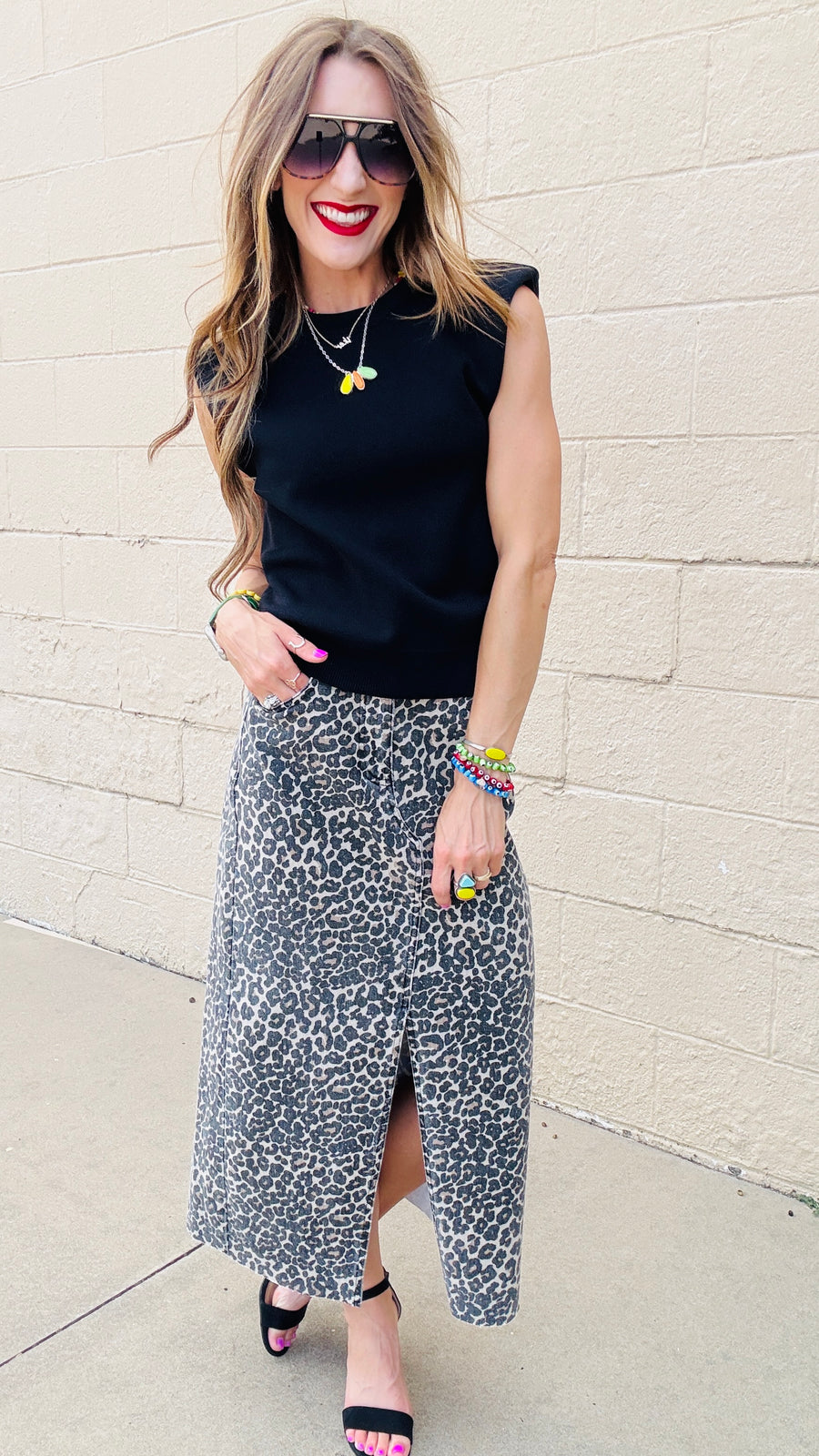 Classic Black Cap Sleeve Knit Top