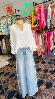 Blue Haze Frayed Jeans