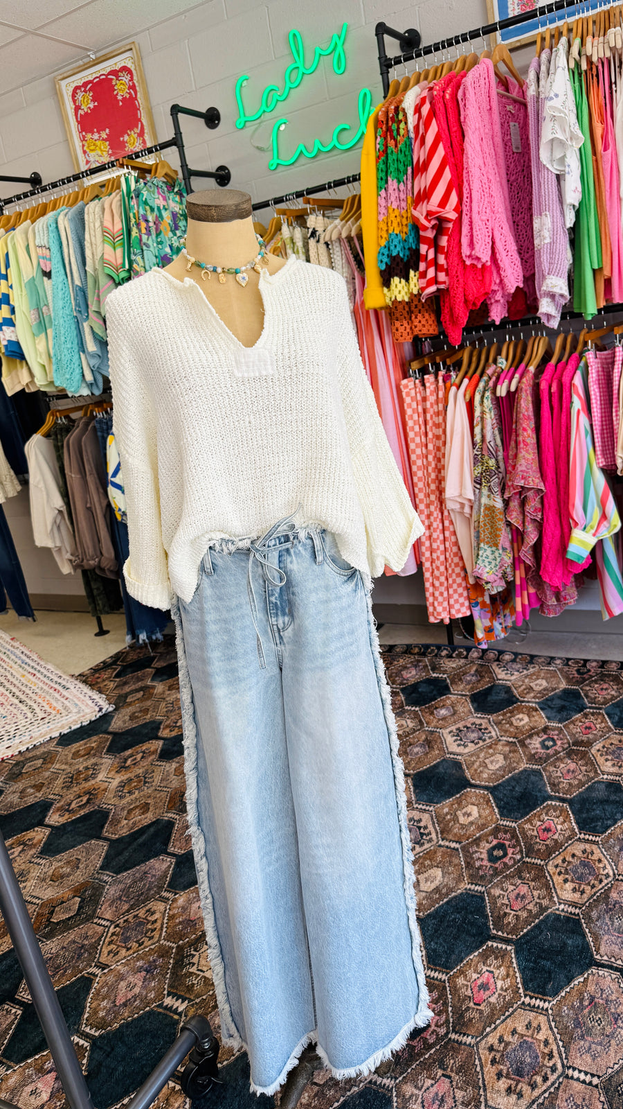Blue Haze Frayed Jeans