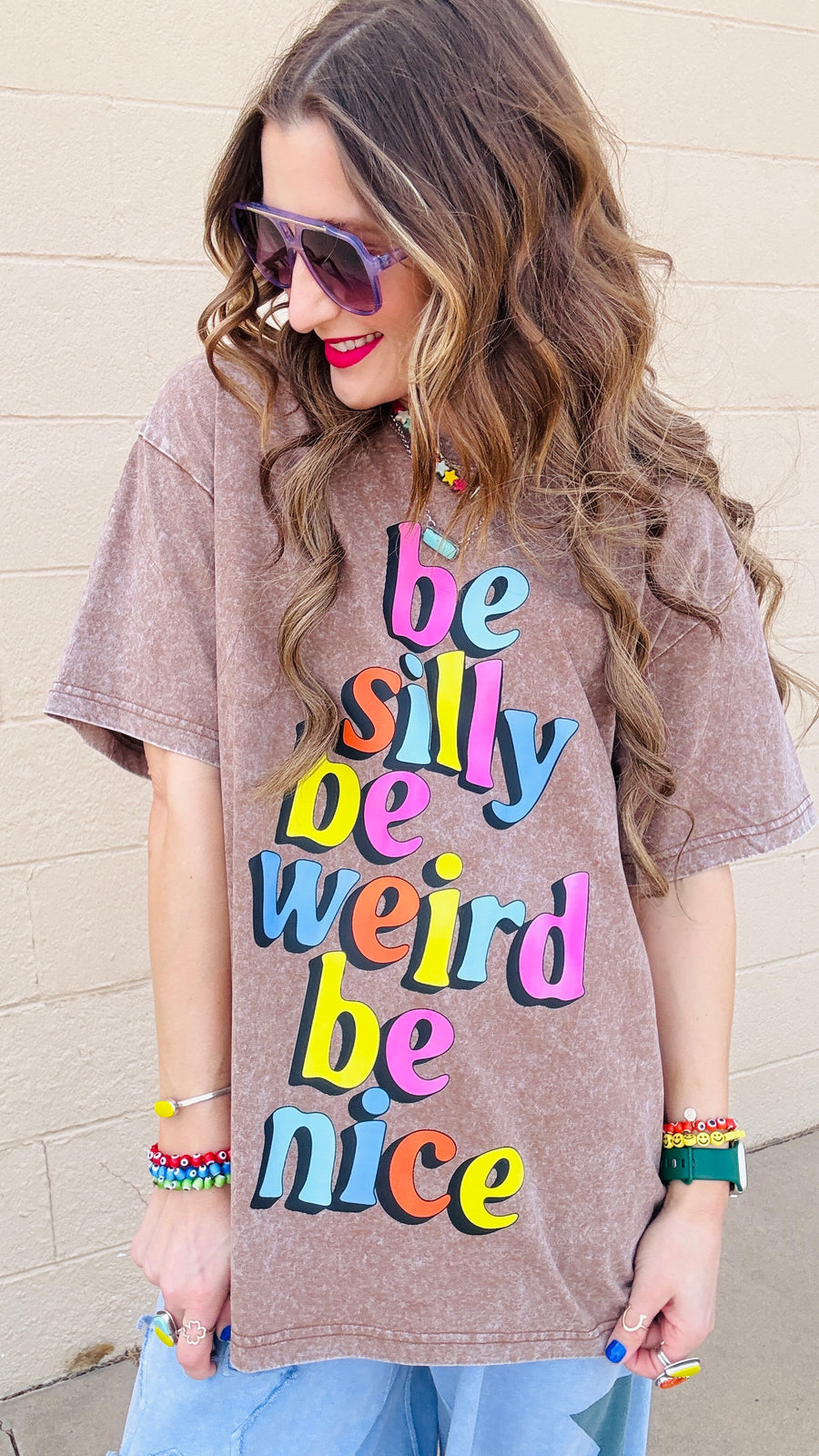 Be You Acid Wash Tee