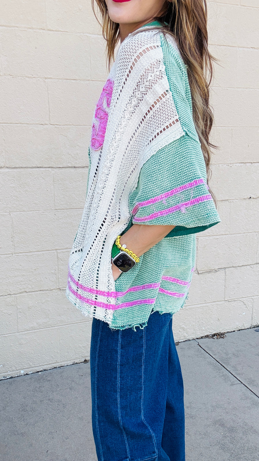 Vintage Varsity Lace Top