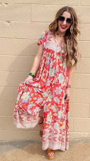 Blossom Breeze Flutter Sleeve Jumpsuit