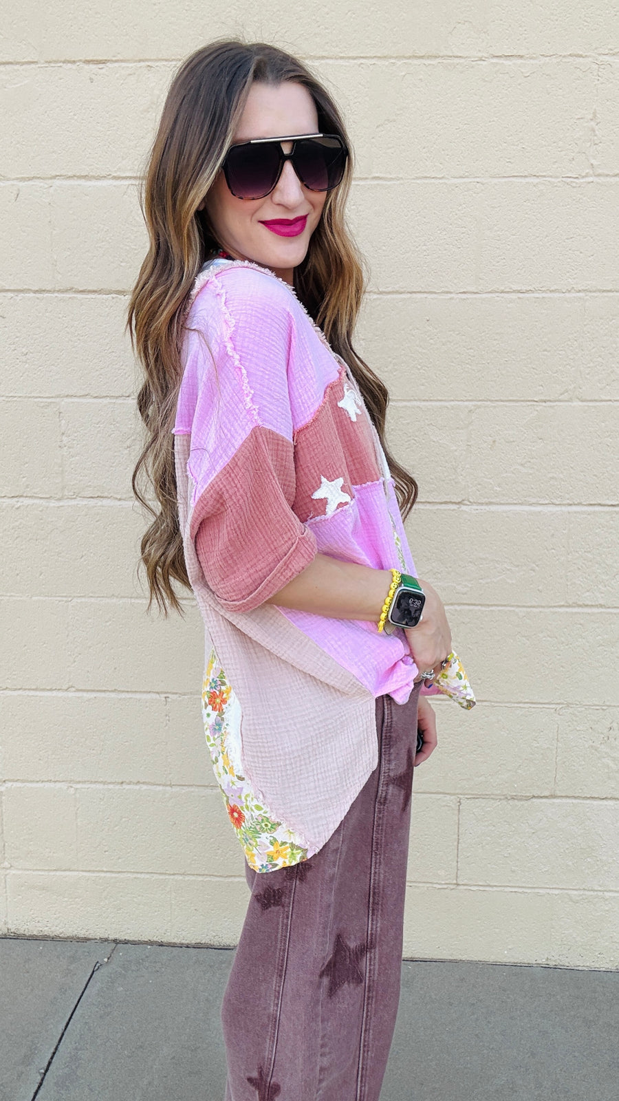 Starlit Bloom Gauze Top