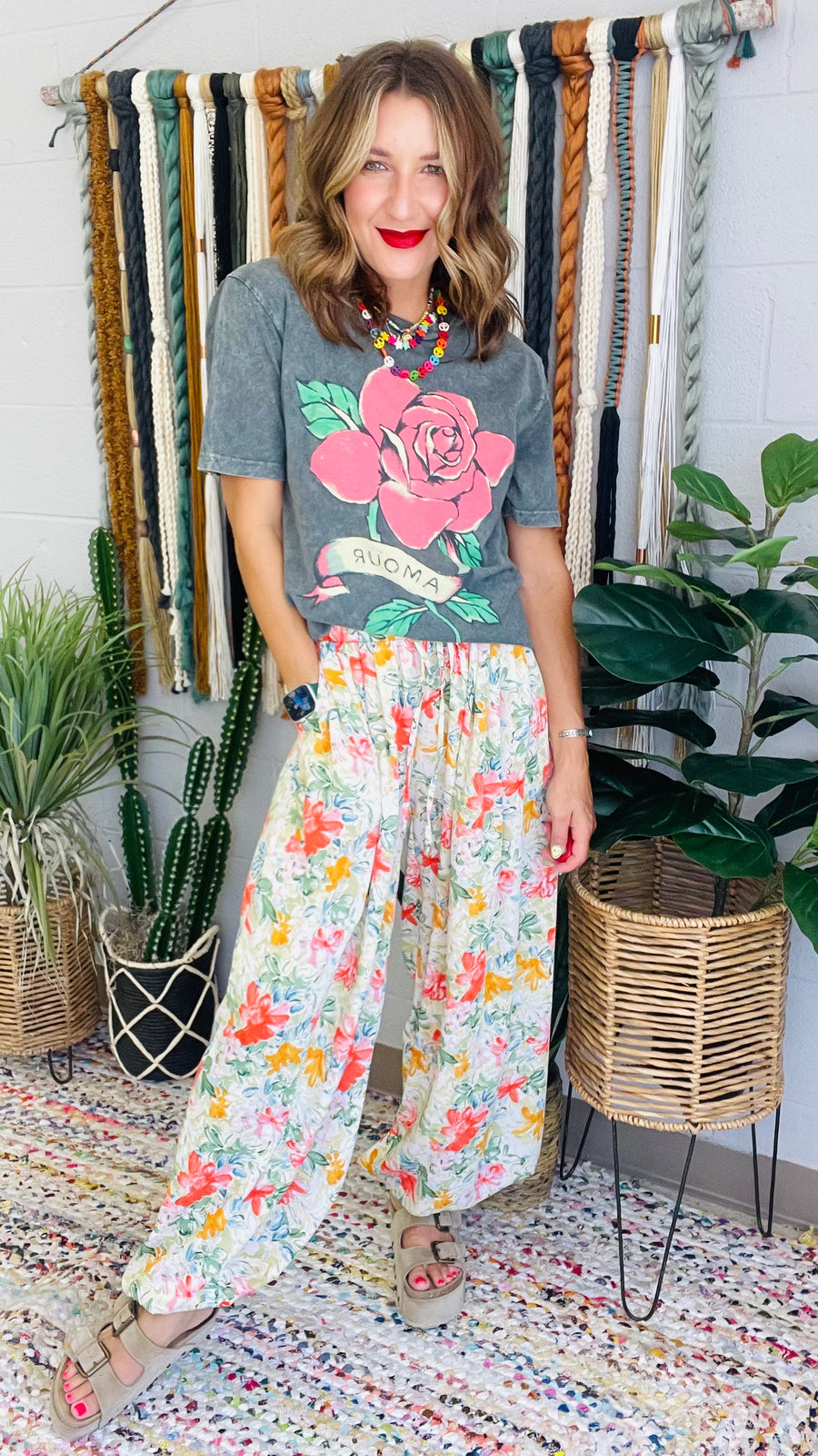 For The Love Of Florals Pleated Jogger