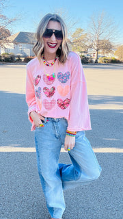 Blushing Hearts Sweatshirt