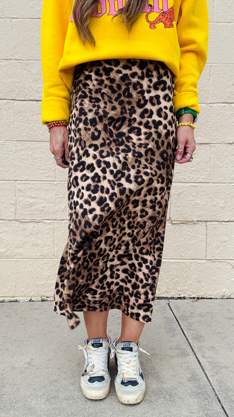 Walk on the Wild Side Leopard Midi Skirt