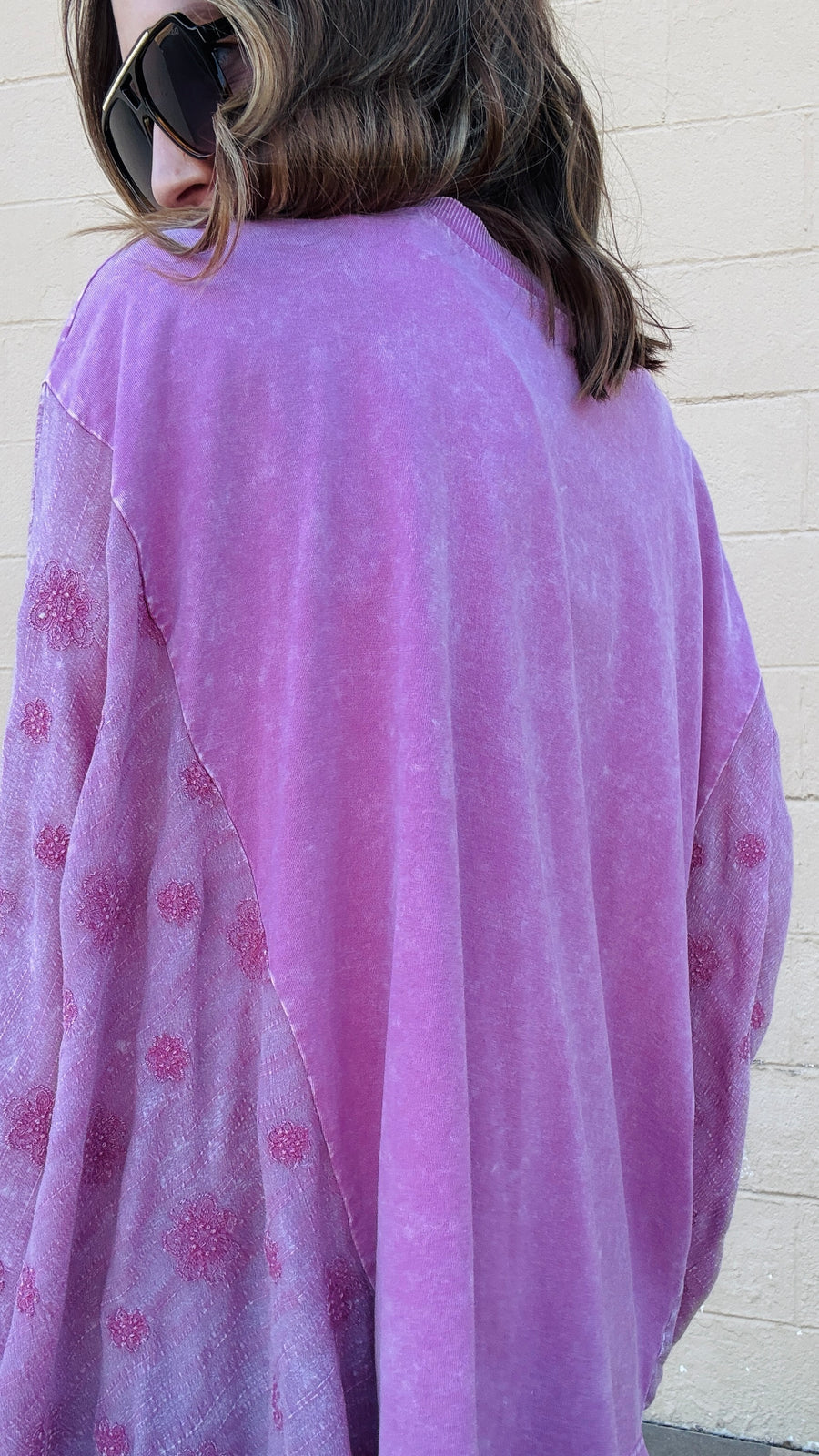 Peace & Petals Dolman Top-Dusty Rose