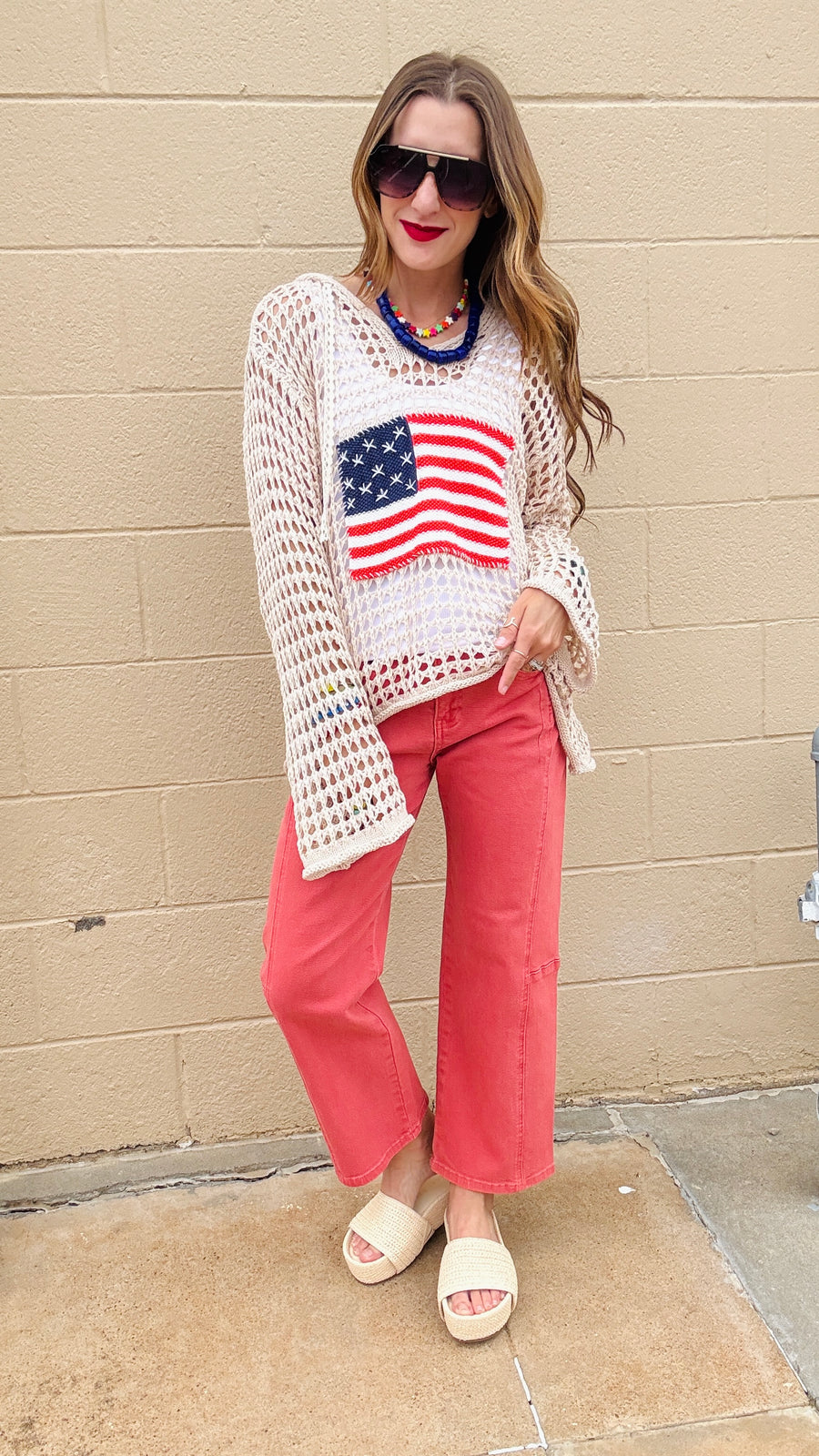 Stars & Stripes Crochet Hoodie