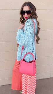 Skyline Breeze Crochet Cardigan-Baby Blue