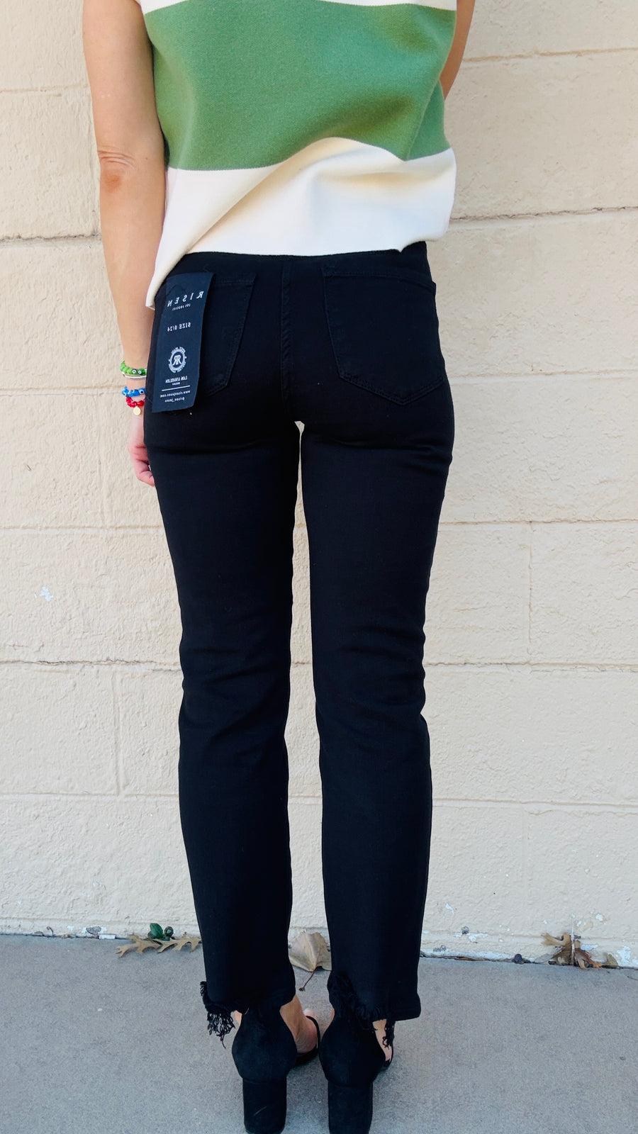 Sleek Control Cropped Black Jeans