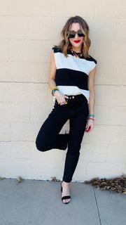 Sleek Control Cropped Black Jeans