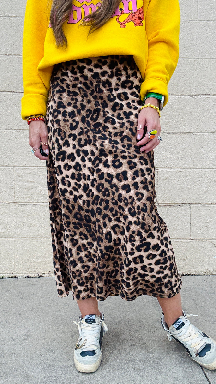 Walk on the Wild Side Leopard Midi Skirt