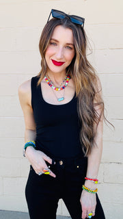 Back to The Basics Classic Fitted Tank- Black
