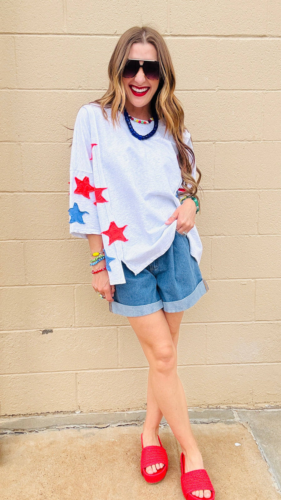 Shoot for the Stars Patchwork Tee