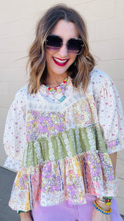 Garden Whimsy Tiered Top