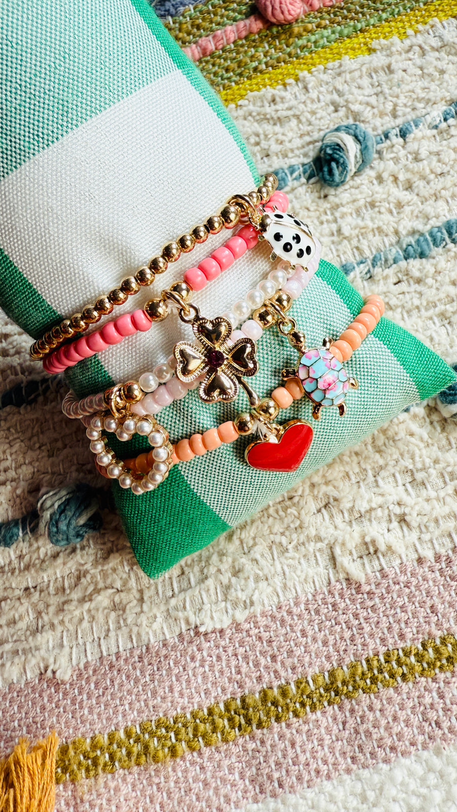 Lucky Charm Beaded Stack