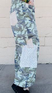 Free Spirit Patchwork Overalls- Camo