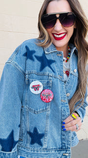 Eagle Gameday Buttons - Red or White