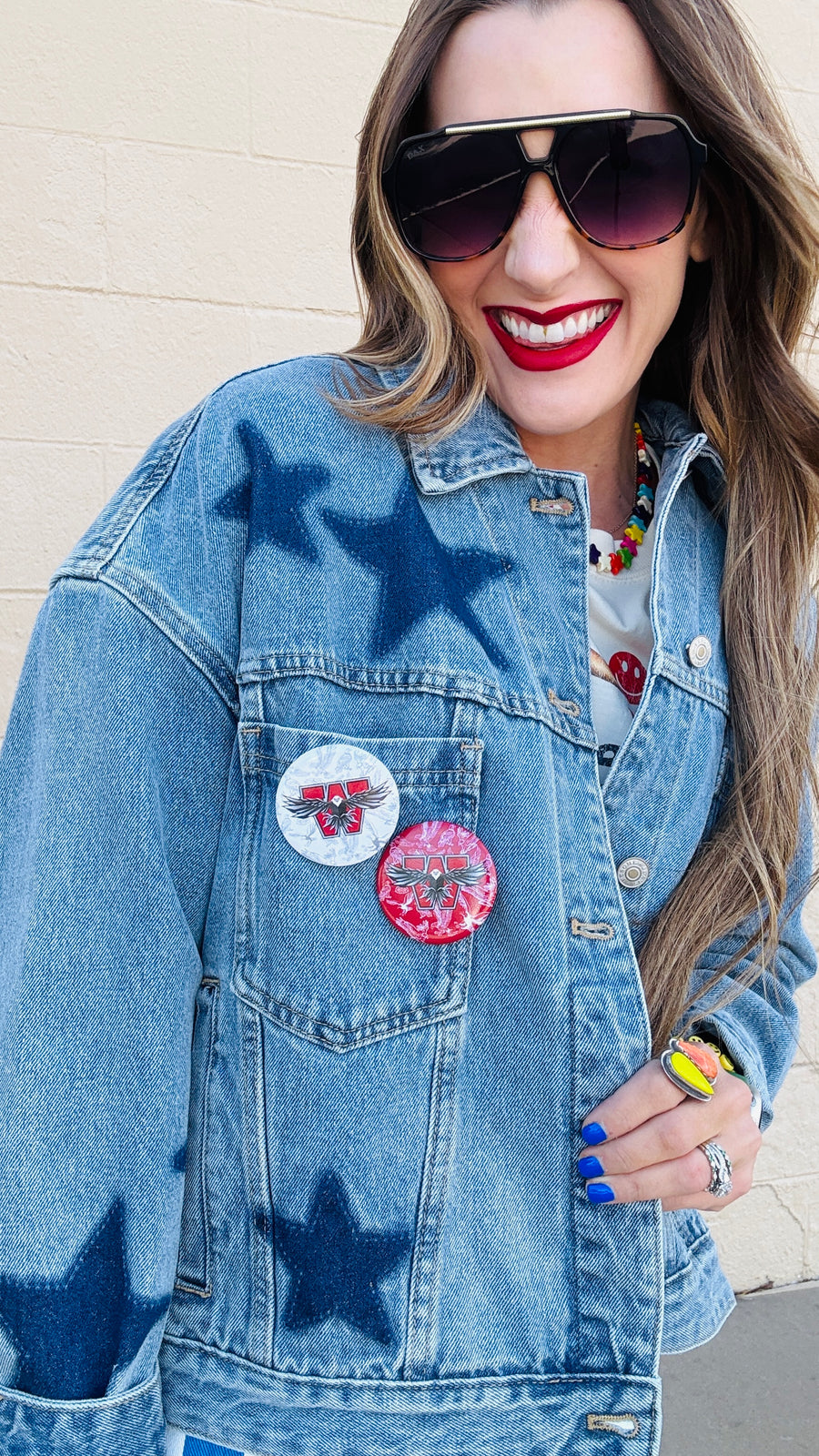 Eagle Gameday Buttons - Red or White