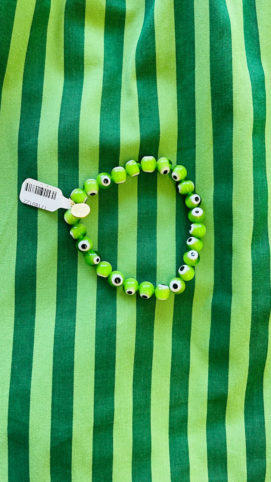 Going Places Agate Stone Evil Eye Beaded Bracelets - Lime or Orange