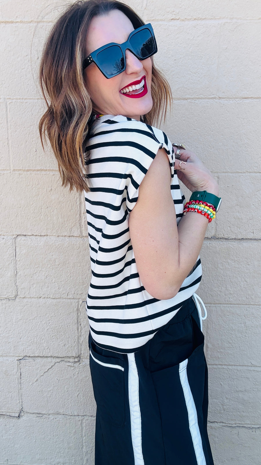 Keepin' it Classic Striped Cap Sleeve Top