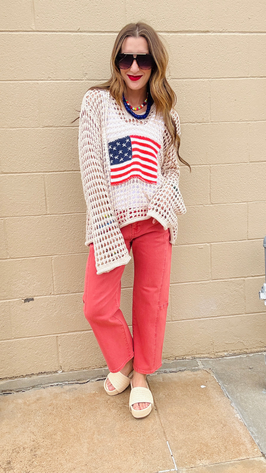 Stars & Stripes Crochet Hoodie