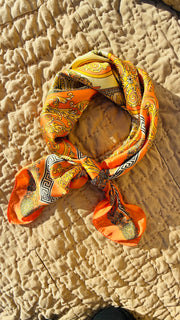 The Vesta Veil Orange Scarf