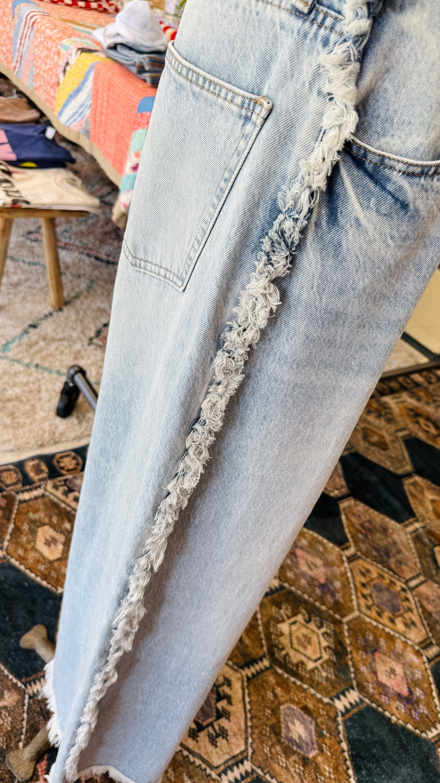Blue Haze Frayed Jeans