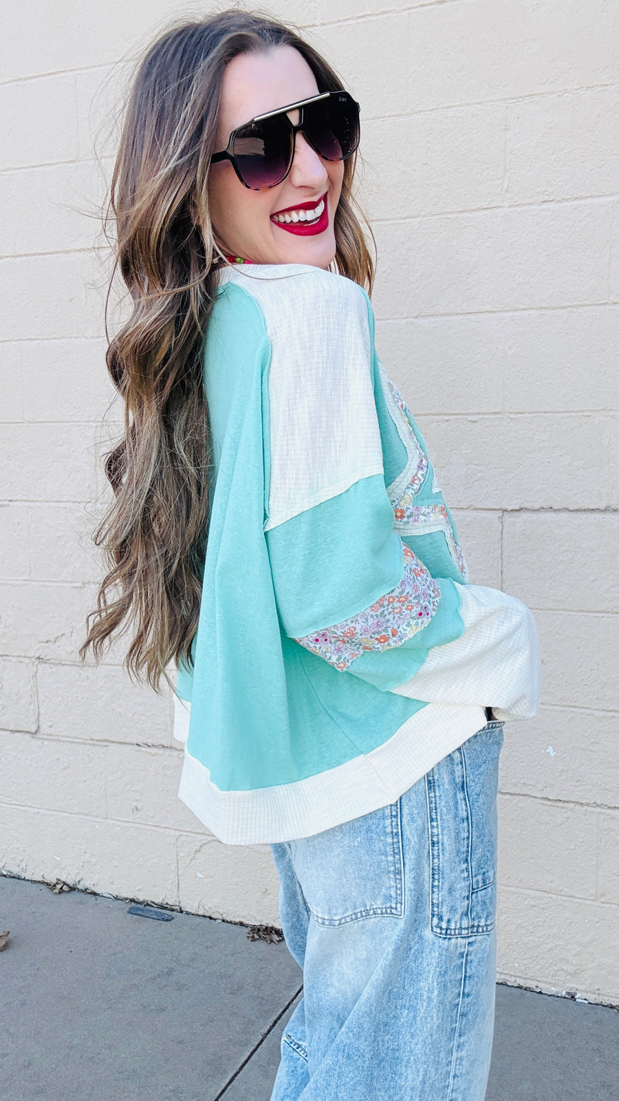 Stardust Bloom Contrast Top