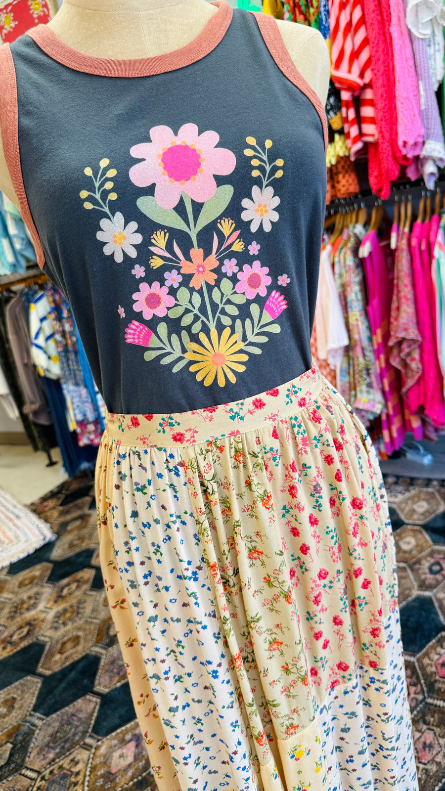 Serene Patchwork Maxi Skirt