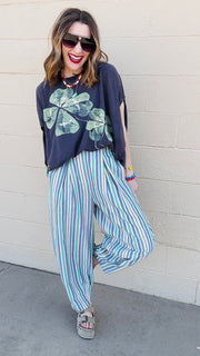 Sundrenched Striped Pants