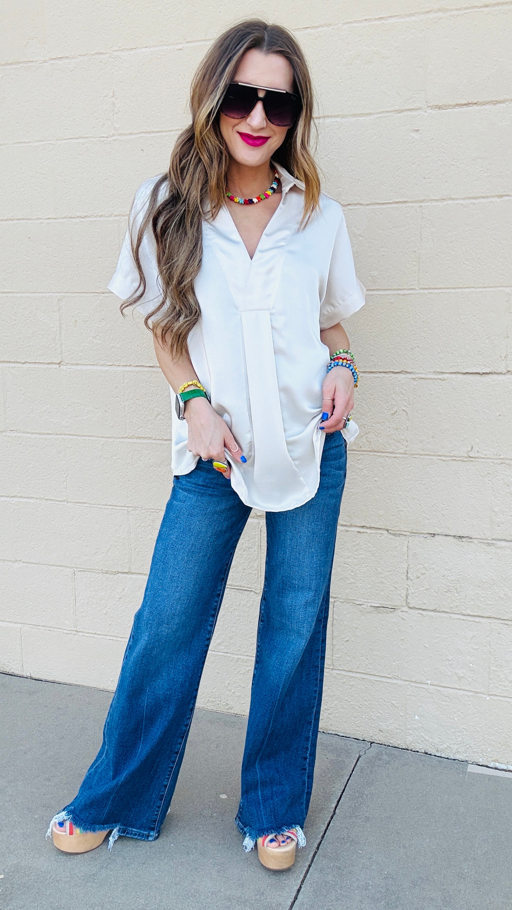Luxe Elegance Satin Blouse