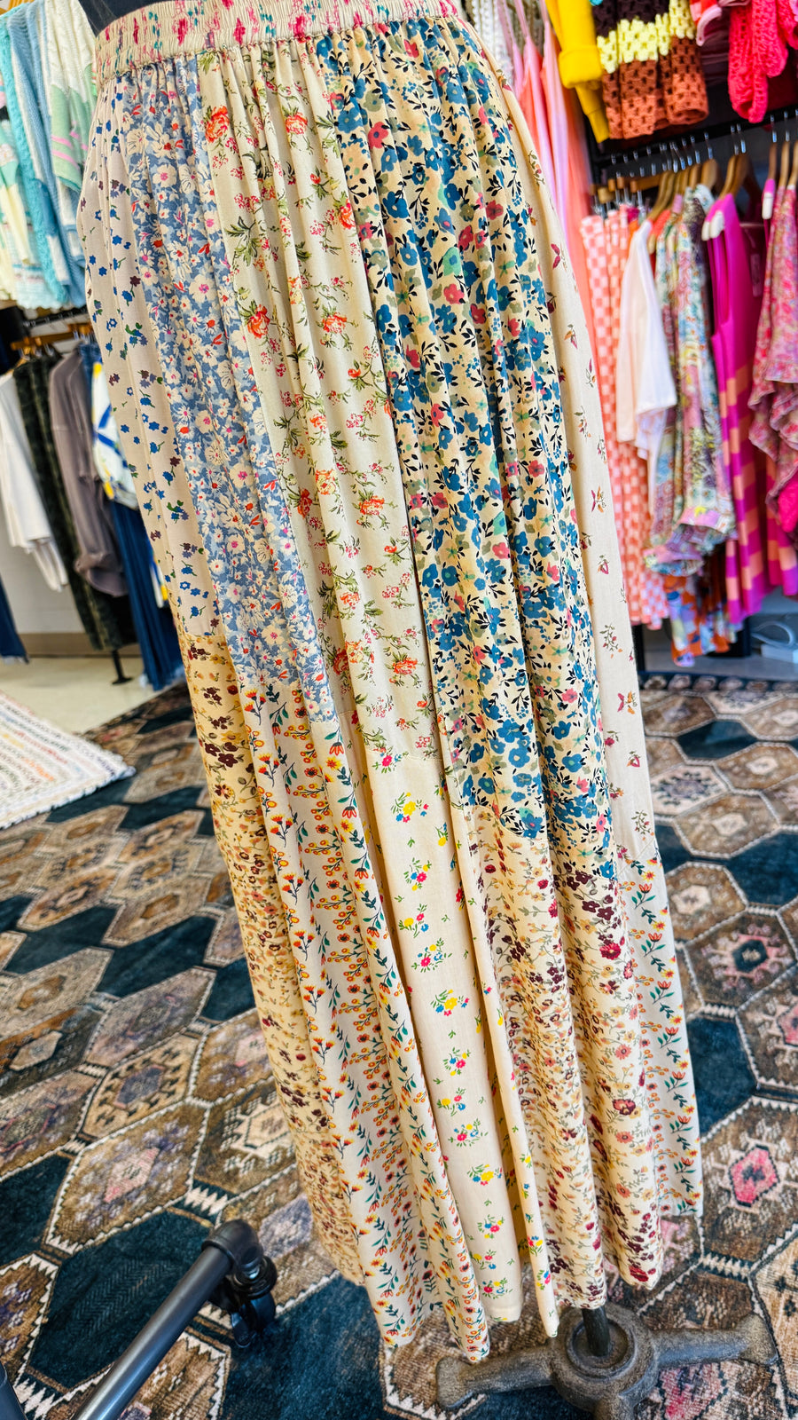 Serene Patchwork Maxi Skirt