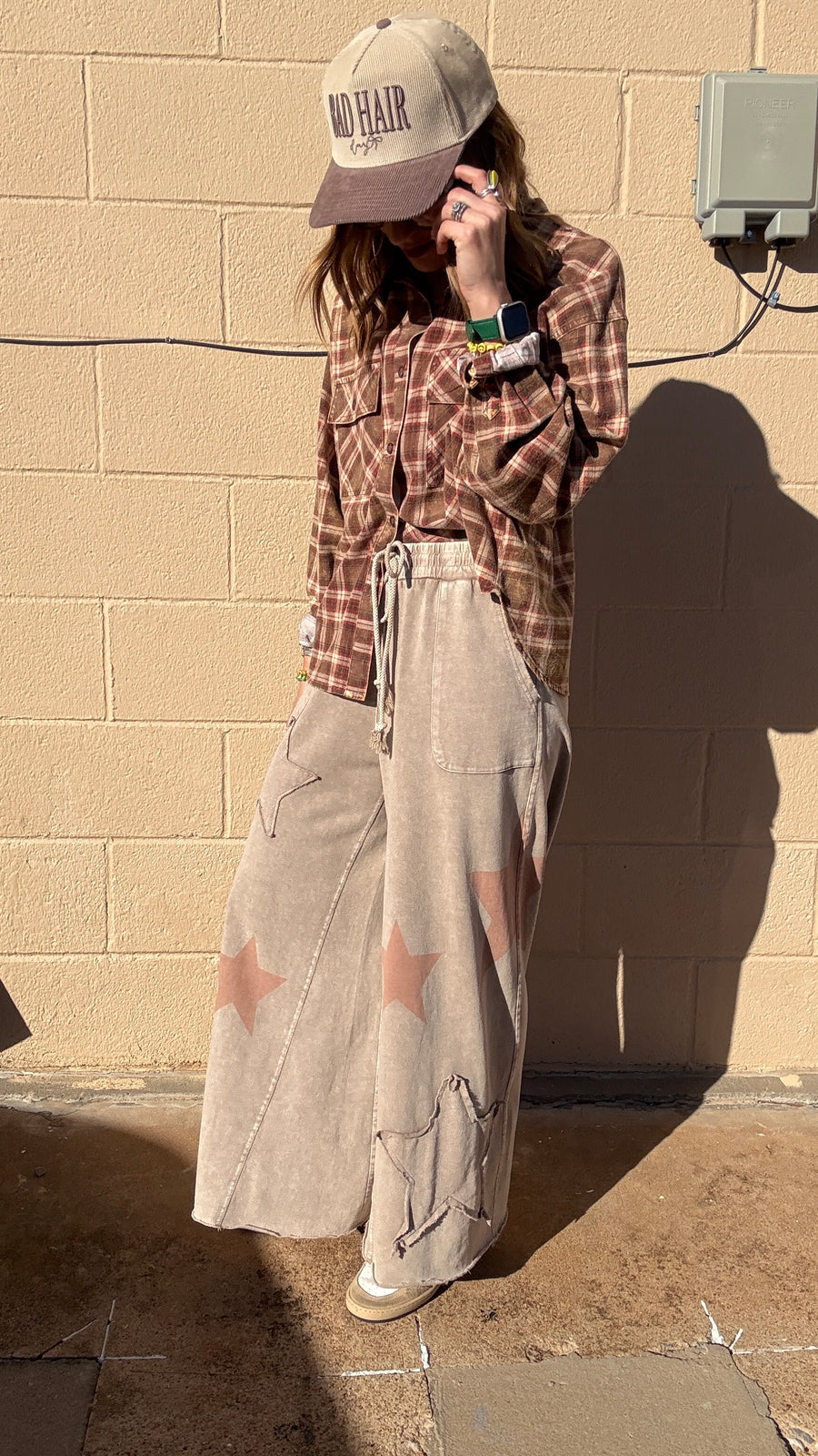 Superstar Distressed Patchwork Wide Leg Pants