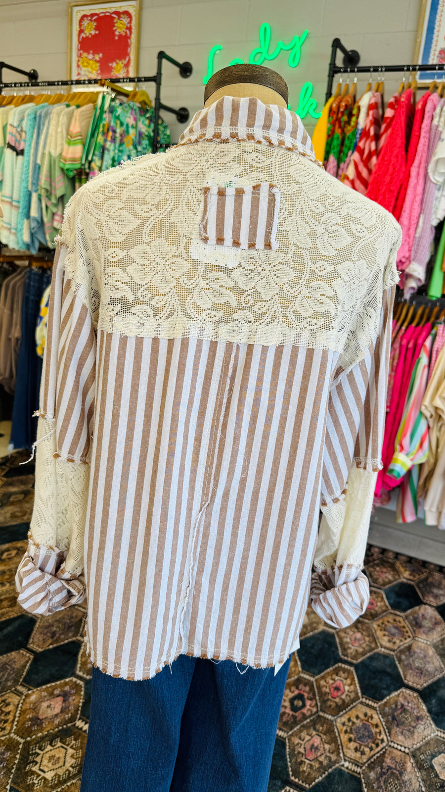 Savannah Bloom Striped Shirt