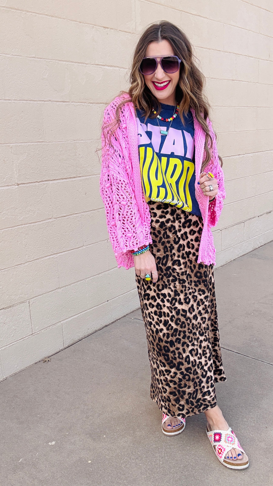 Stay Weird Acid Wash Tee