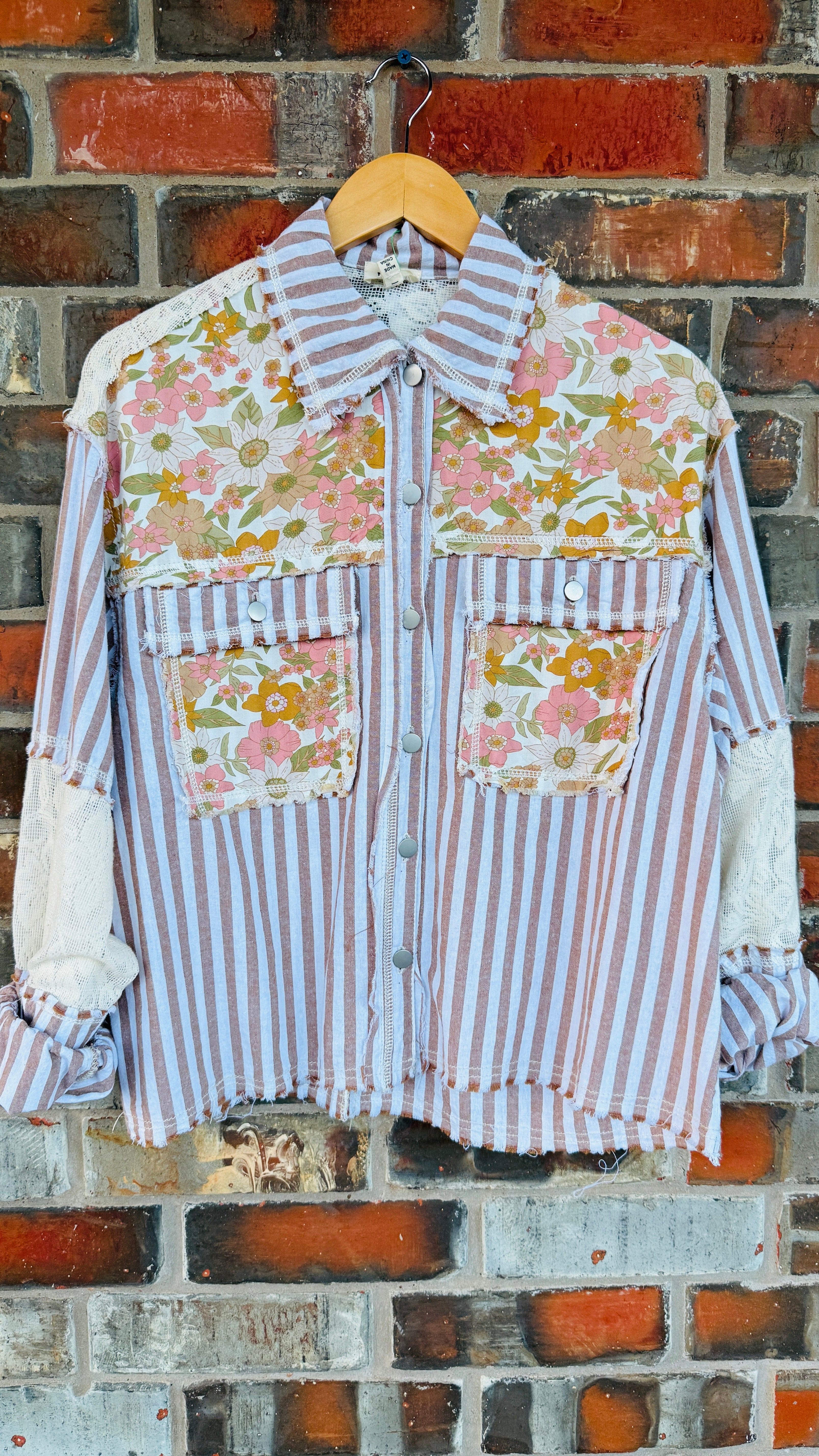 Savannah Bloom Striped Shirt
