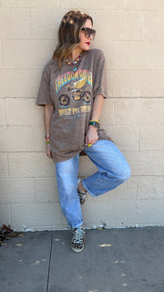 Freedom Rider Graphic Tee- Mocha