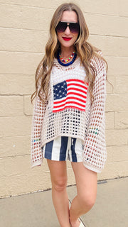 Brighton Striped Shorts-Navy & Natural