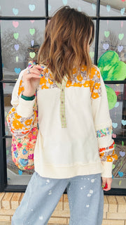 Sienna Floral & Lace patchwork Pullover