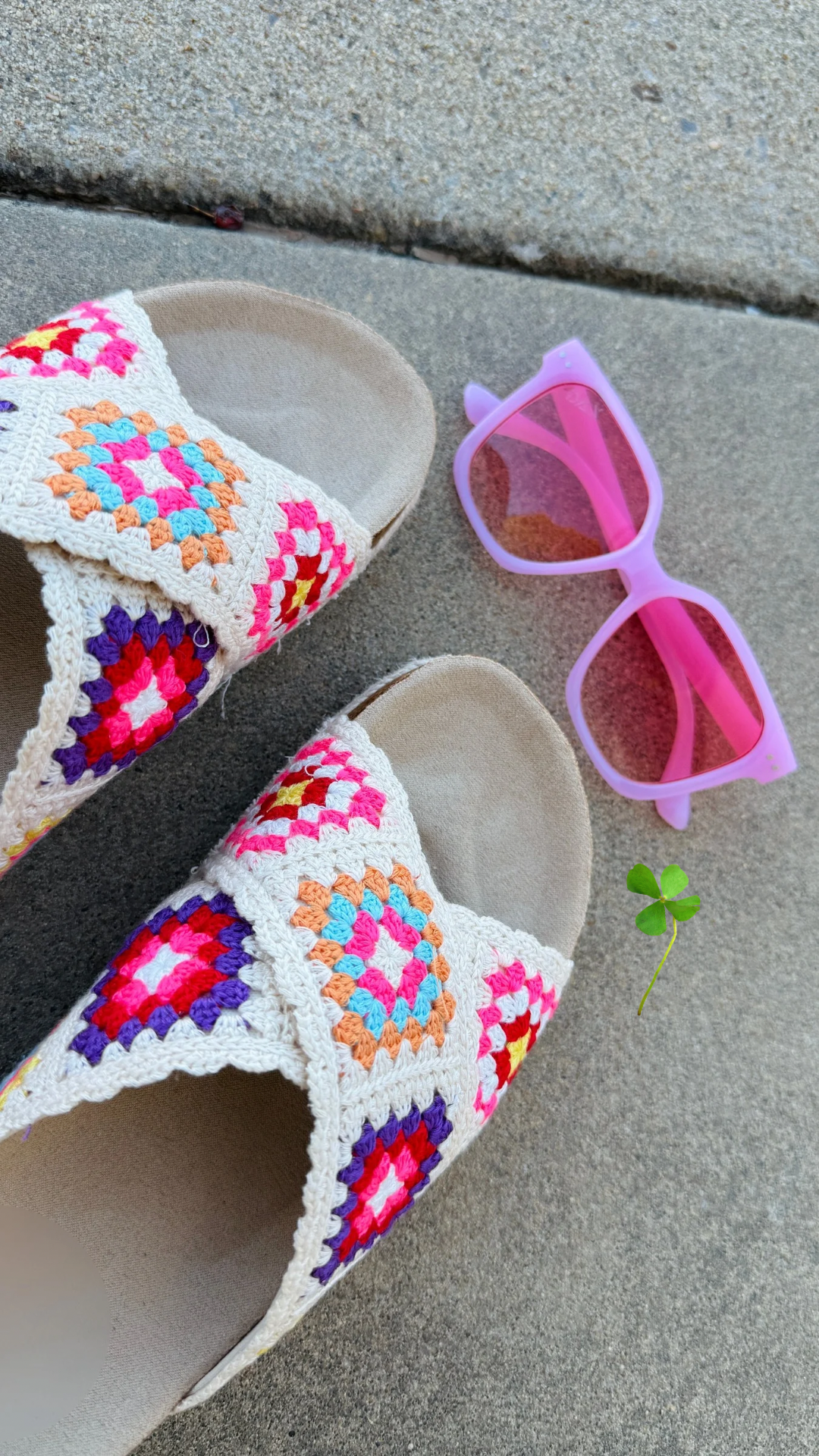 Tacoma Crochet Sandal in Sand Multi