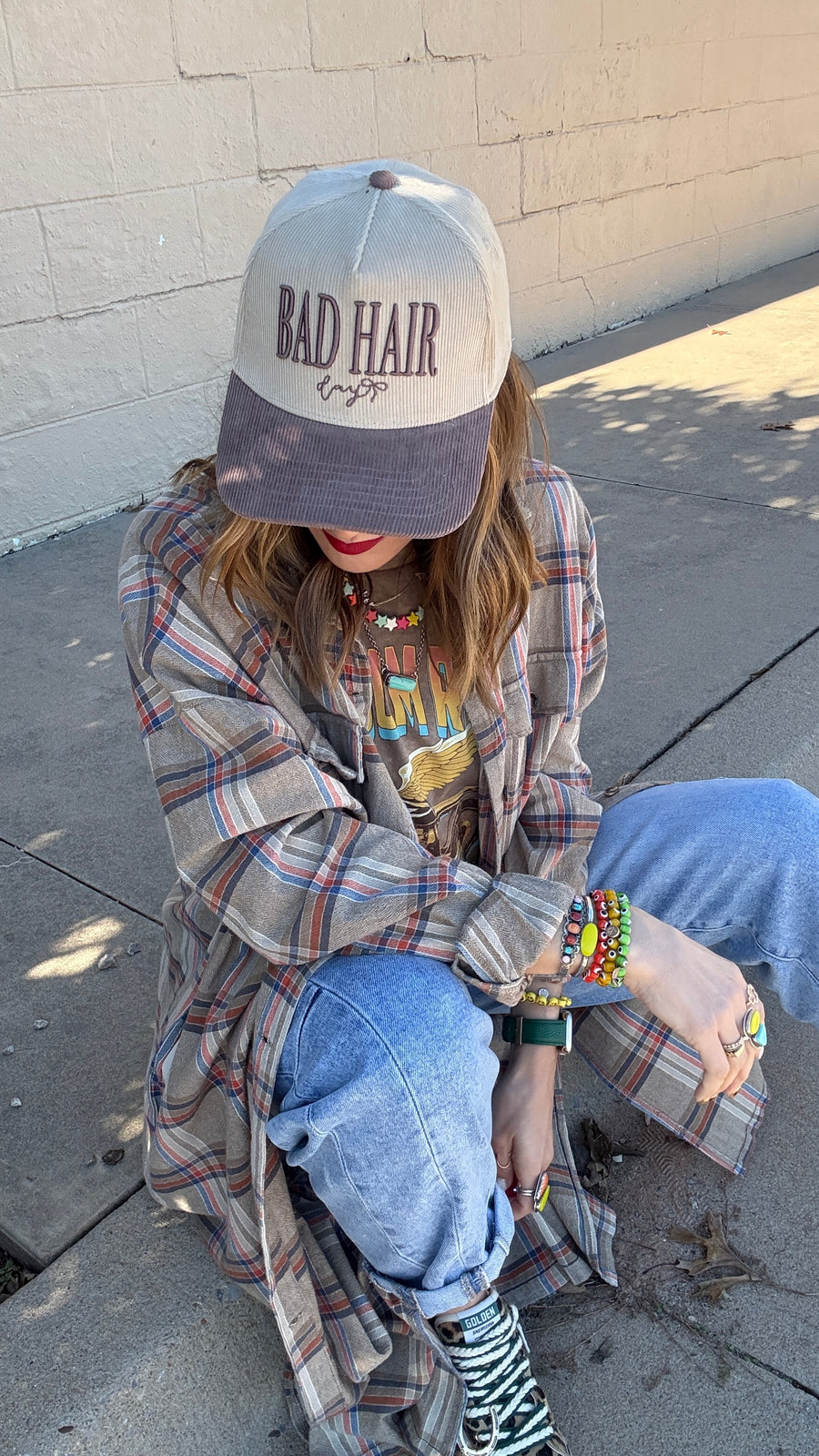 Bad Hair Day Grandpa Brown Corduroy Trucker