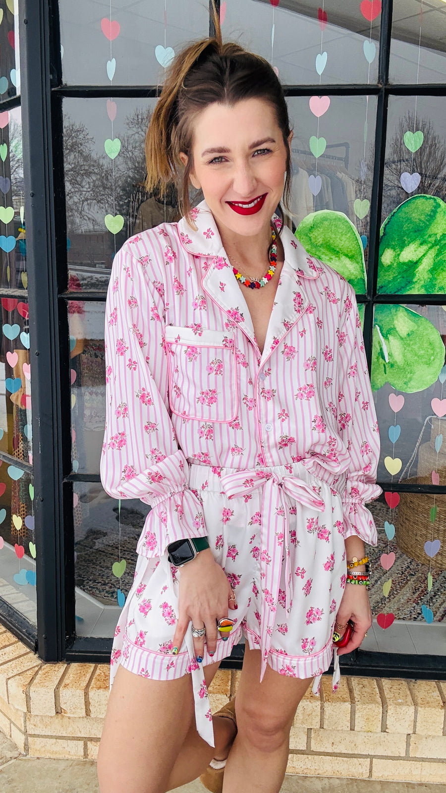 Love in Bloom Silk Pajama Set