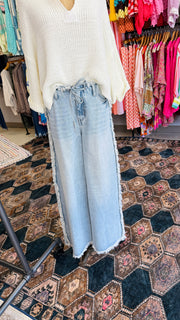 Blue Haze Frayed Jeans