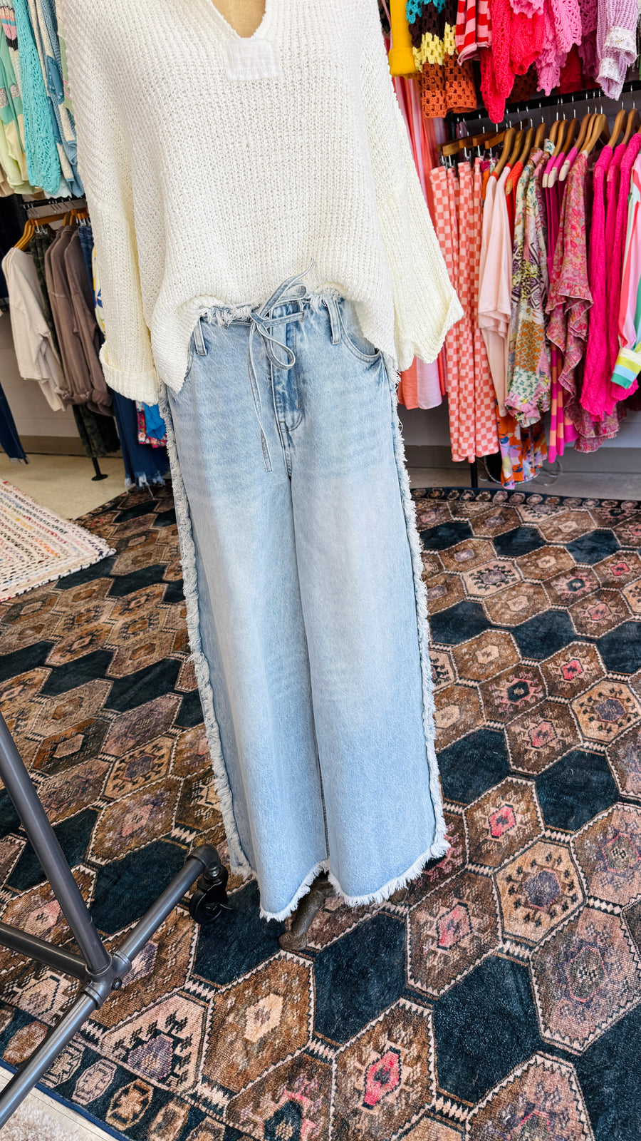 Blue Haze Frayed Jeans