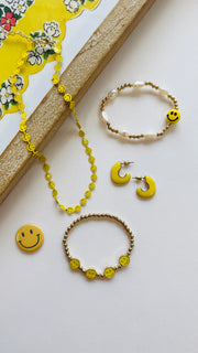 Brass-Plated Happy Chain Necklace