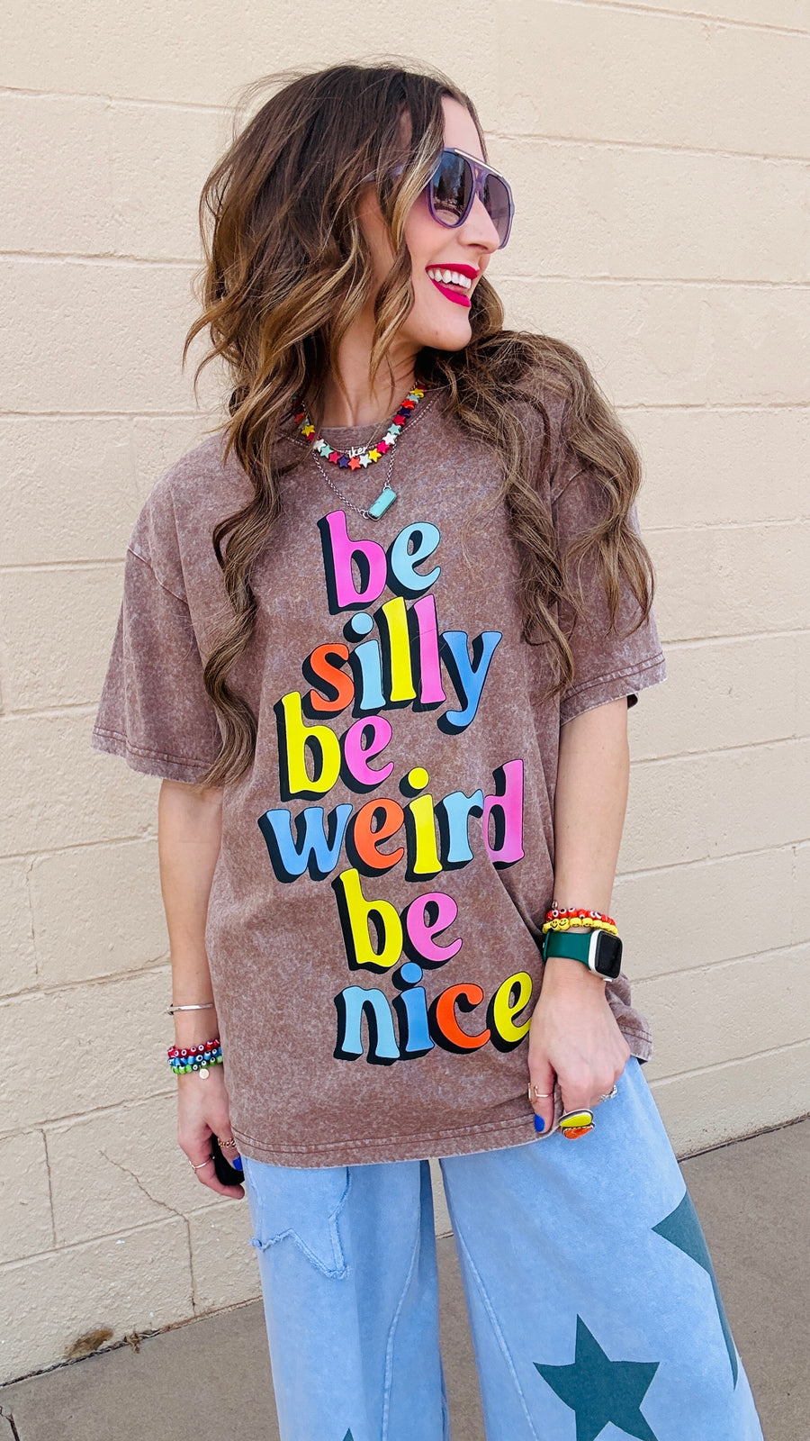 Be You Acid Wash Tee