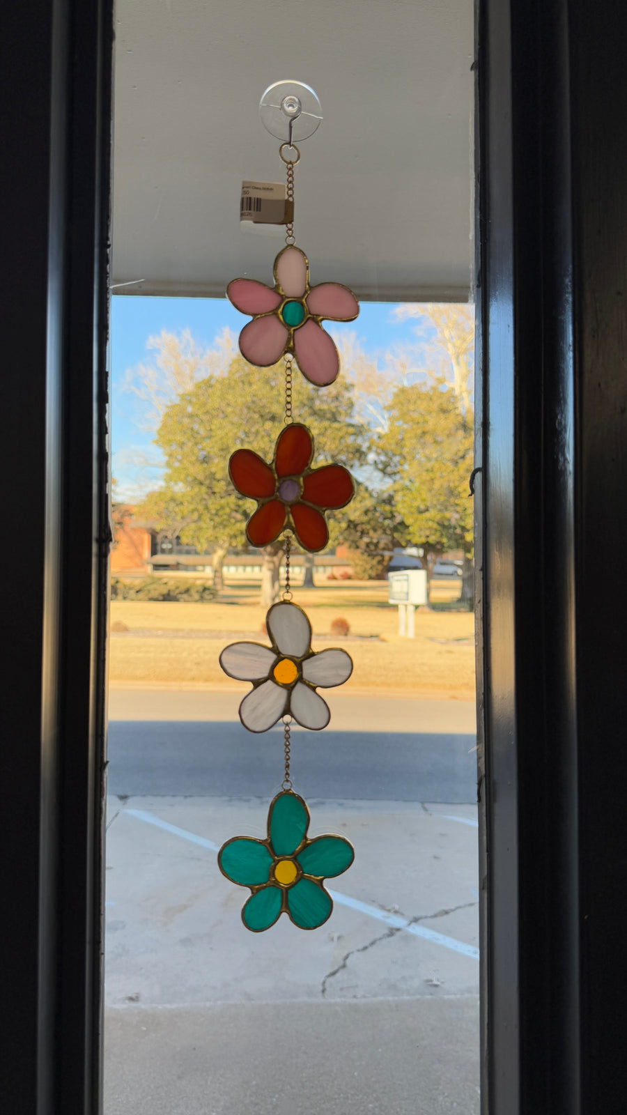 Dangling Daisies Stained Glass Mobile